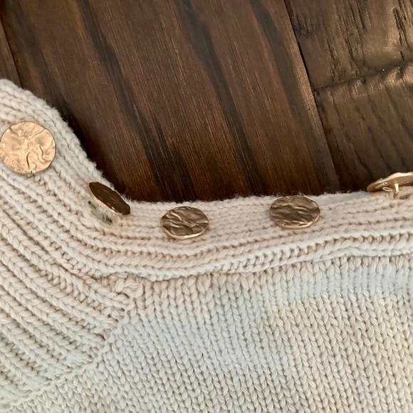 Goodnight Macaroon Stripe Mock Neck Sweater - Size M EUC - Picture 2 of 4